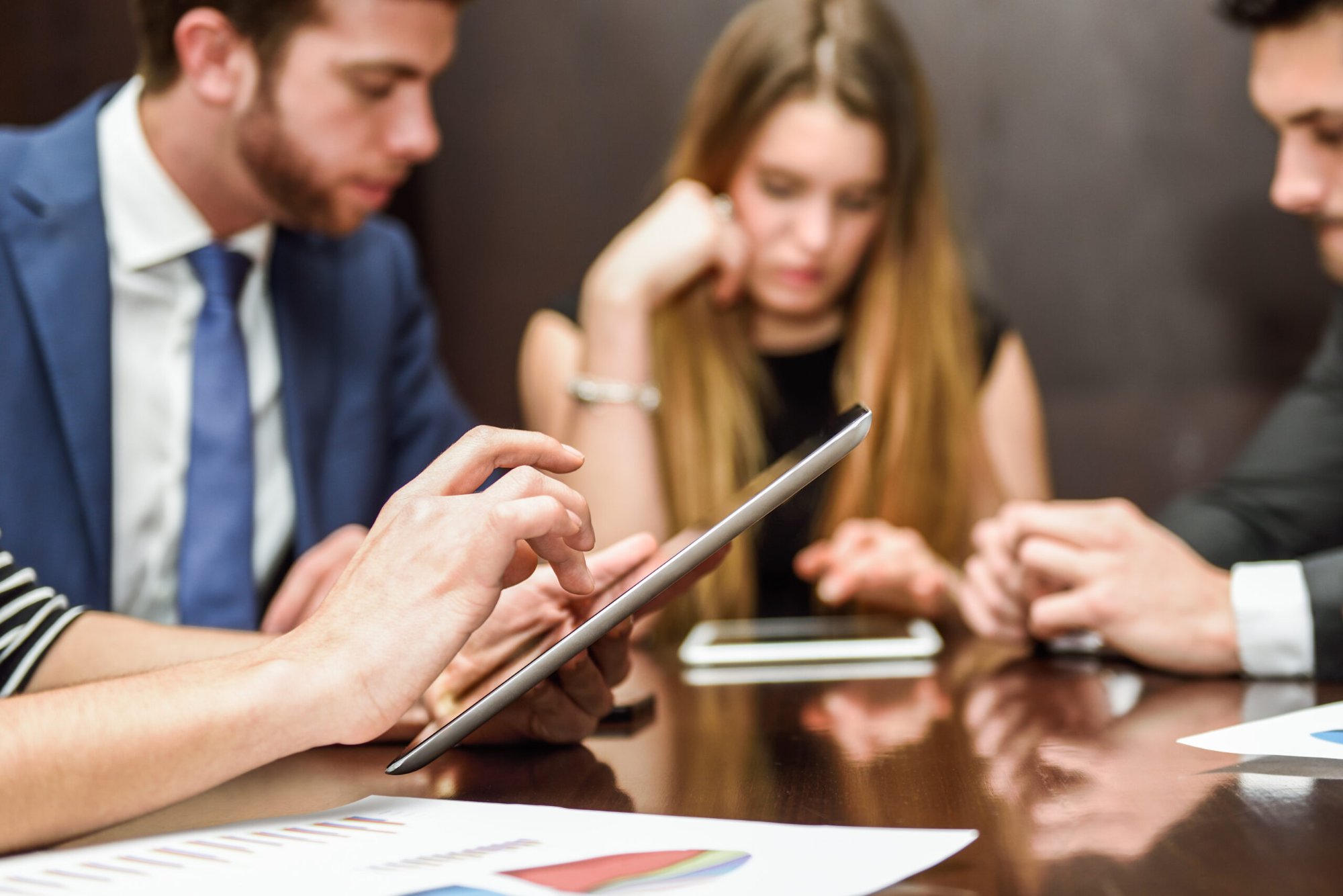 CFO executive boardroom meeting